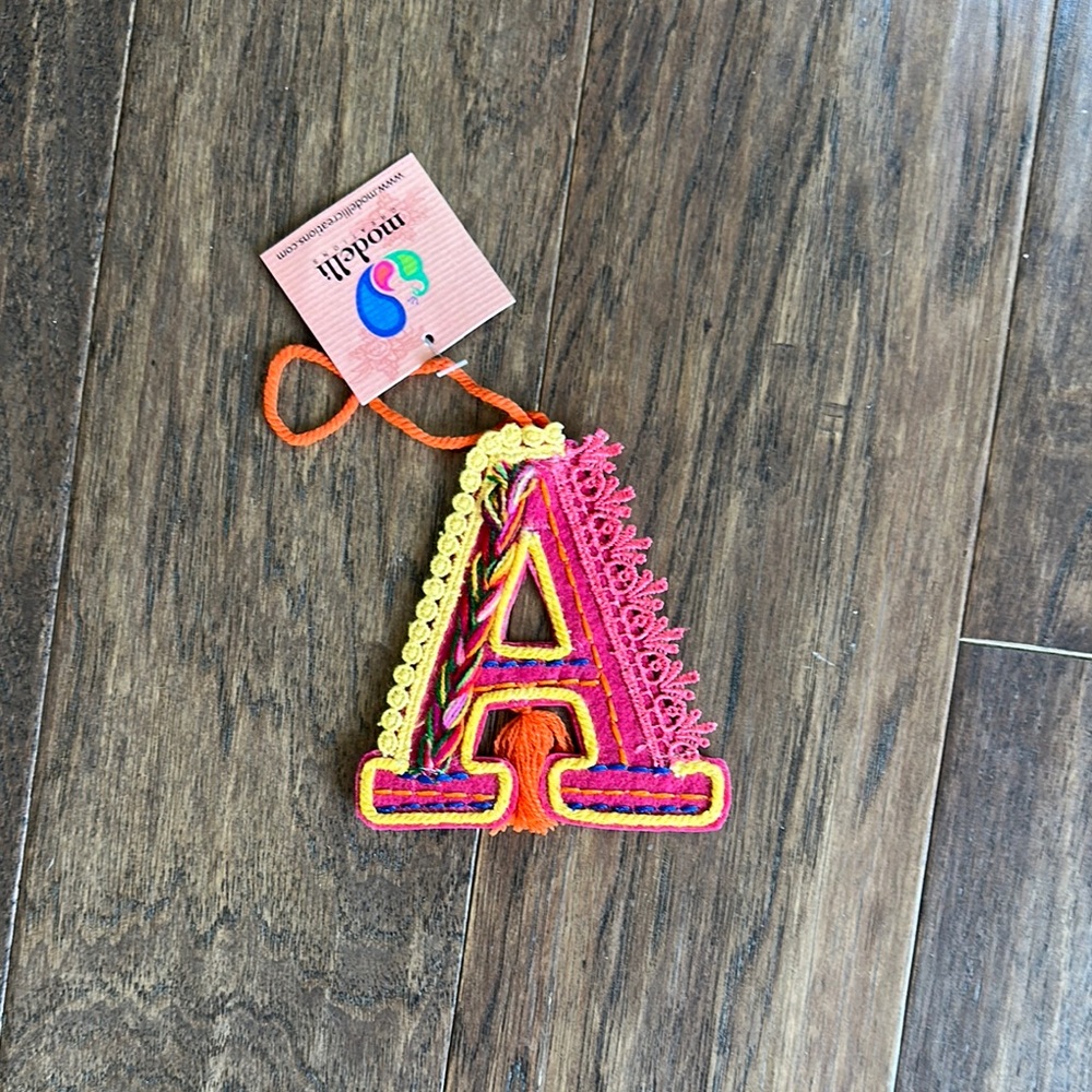 Only 1 left! Felt Letter A Ornament/Present Topper